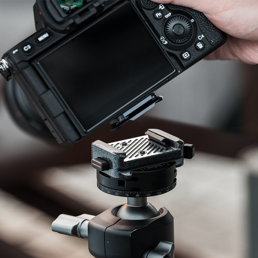 Arca-Type Quick Release Clamp & Plate V2: One-step locking, one-step release, multiple mounting options, original quick-release system