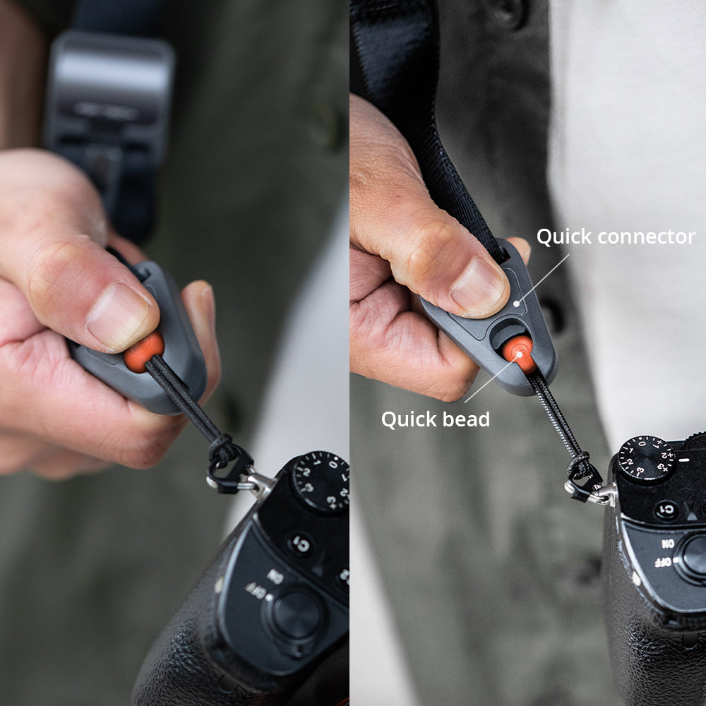 Backpack Camera Strap: Features original quick connector for safe, one-handed camera attachment