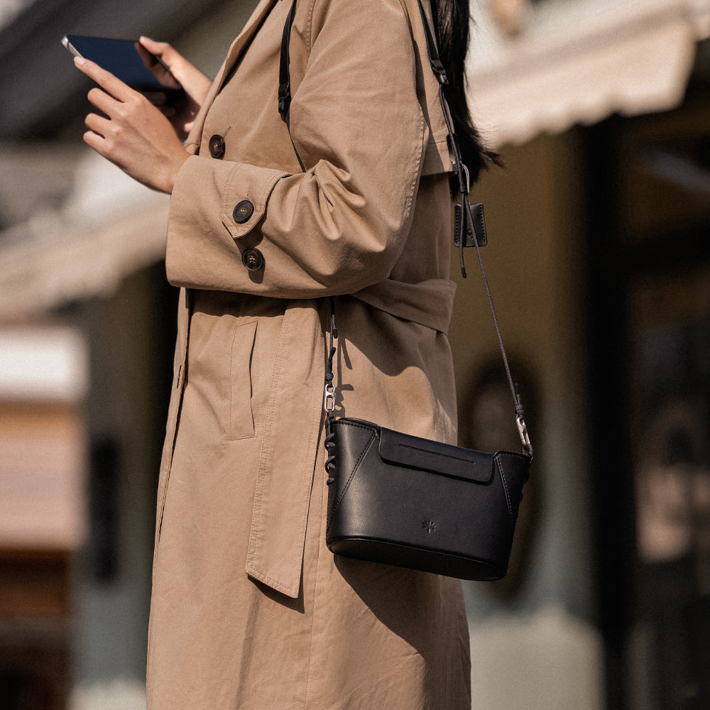 wearing the OneGo Classic Crossbody Mobile Bag